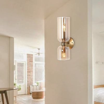 Hourglass Double Glass Wall Sconce (Pack of 2)