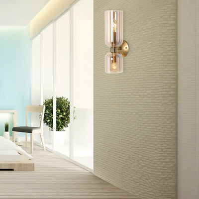 Hourglass Double Glass Wall Sconce (Pack of 2)