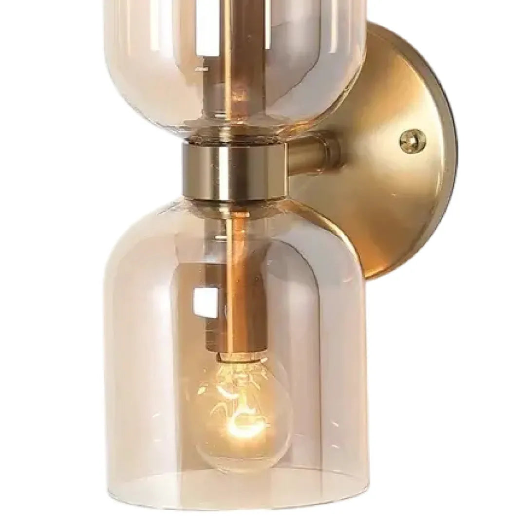 Hourglass Double Glass Wall Sconce (Pack of 2)