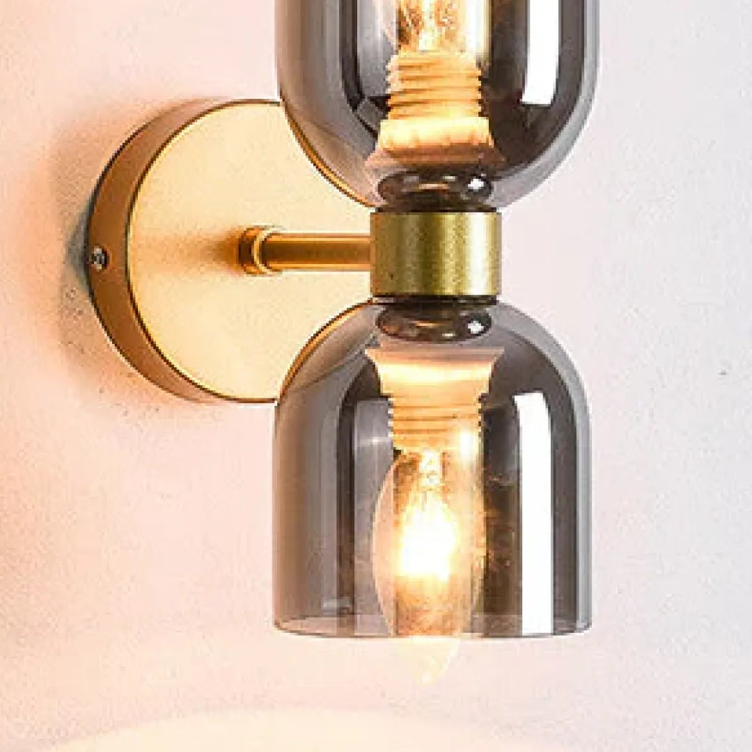 Hourglass Double Glass Wall Sconce (Pack of 2)