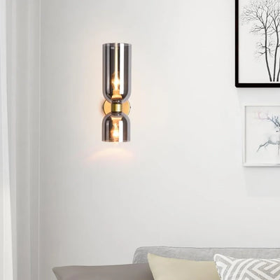 Hourglass Double Glass Wall Sconce (Pack of 2)
