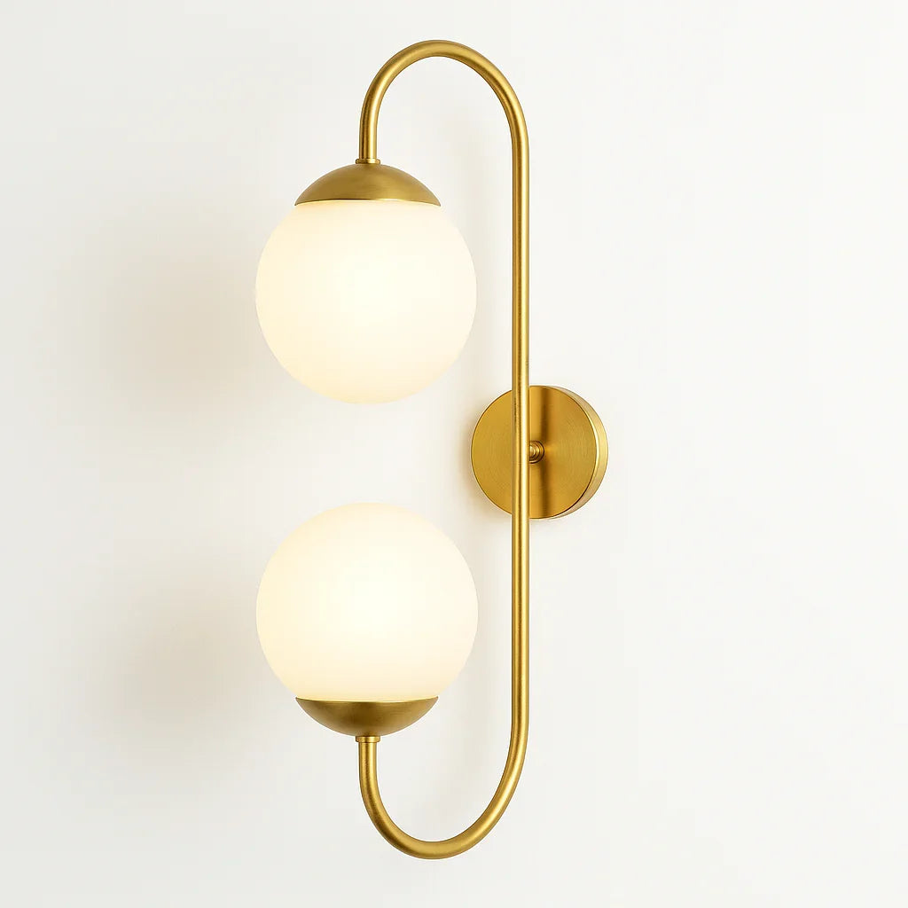 S-Curve Dual Globe Wall Sconce (Set of 4)