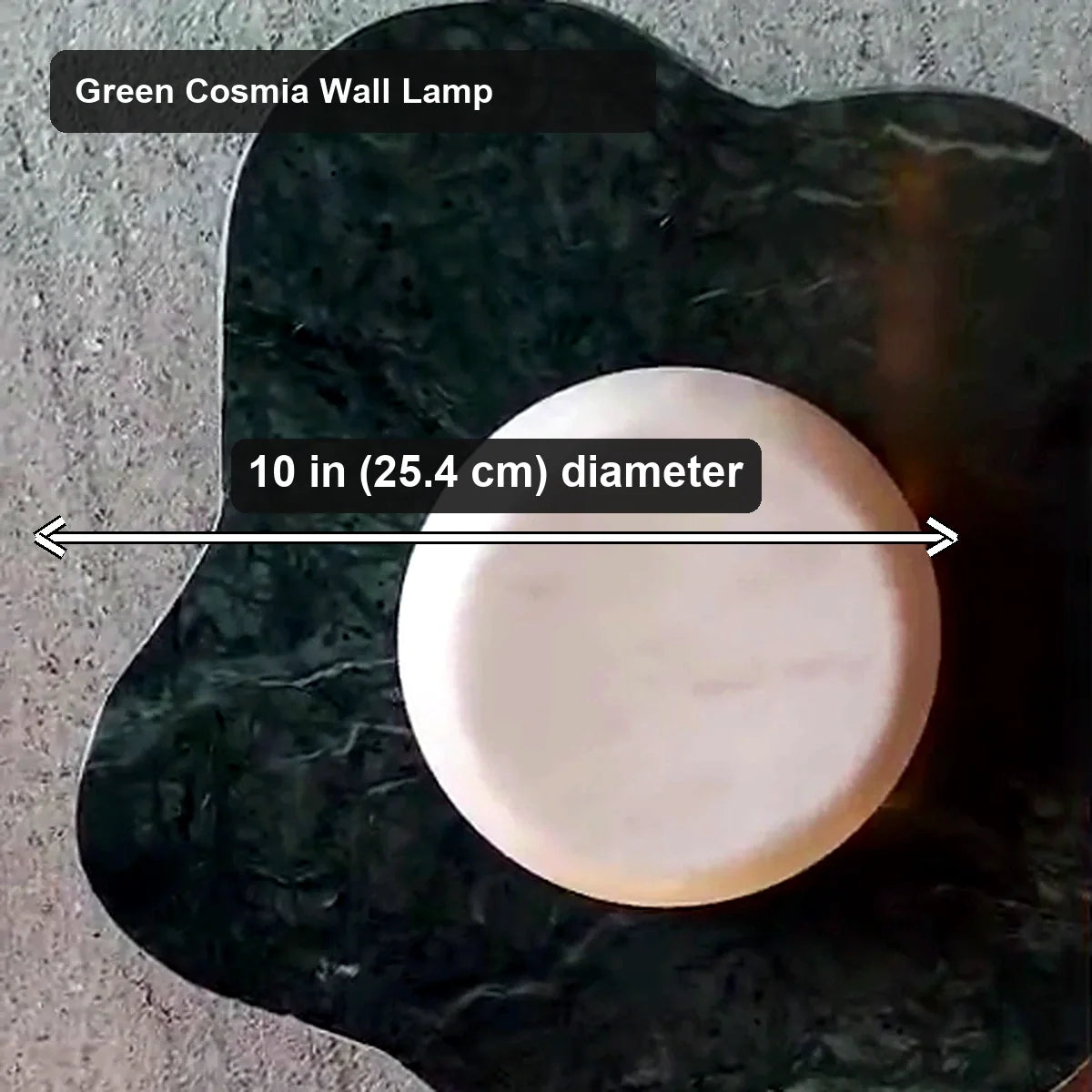 Bliss & Birch Green Cosmia Marble Wall Lamp