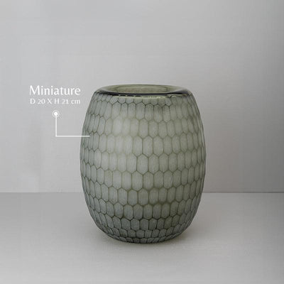Harmony Hex Glass Vase | Decorative Table Vase | Modern Flower Vase for Living Room & Home Decor