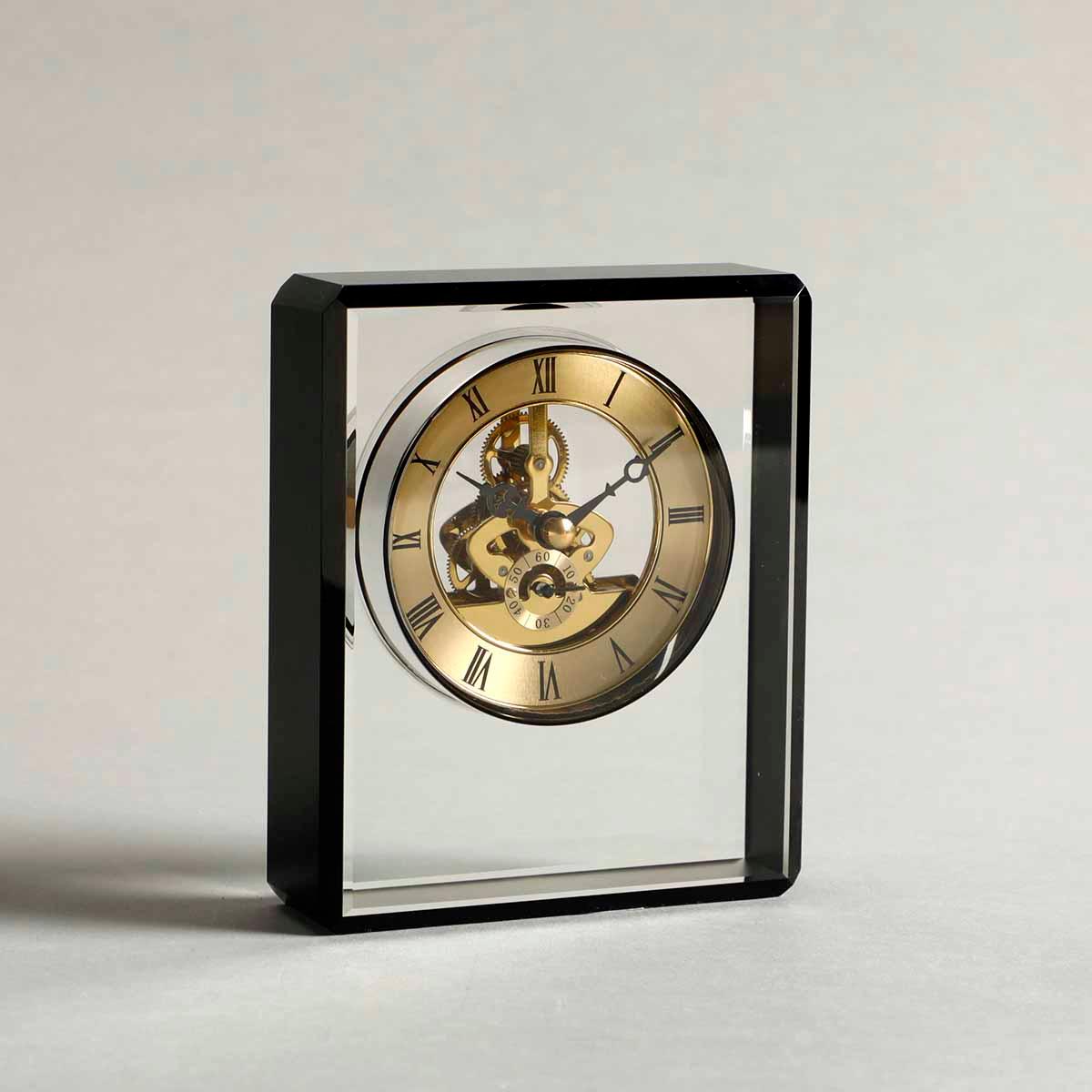 Crystal Glass Table Clock | Classic Decorative Desk Clock for Home & Office