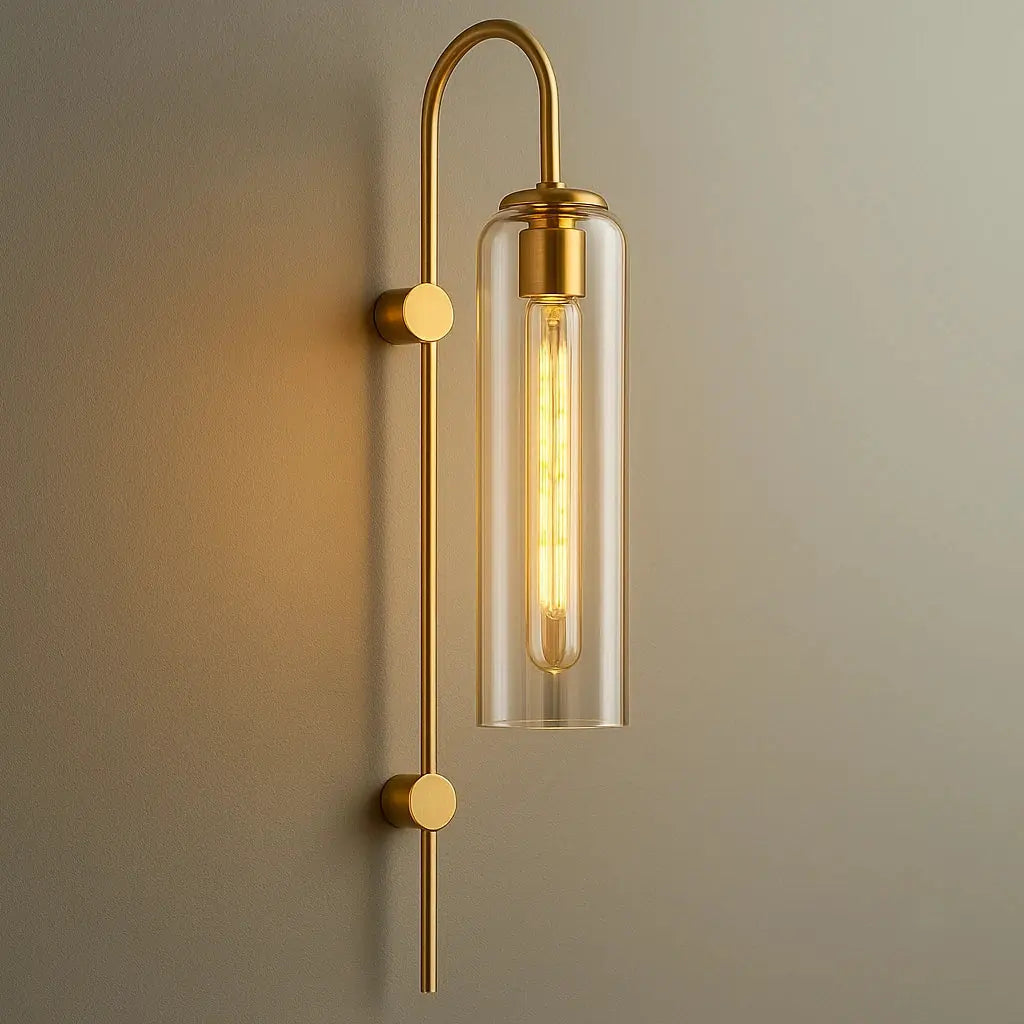 Tall Designer Glass Tube Wall Sconce (Pack of 2)