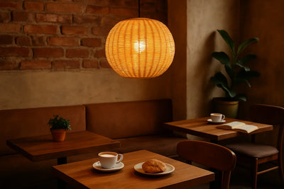 Spherical Woven Pendant Light