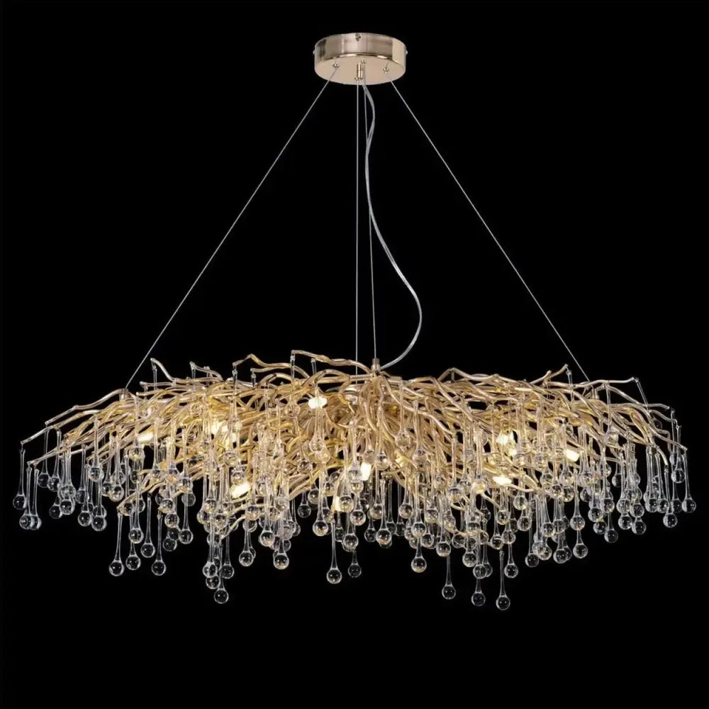 Golden Tree Branch Crystal Chandelier – 120 cm