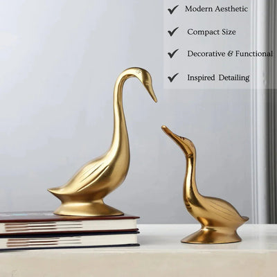 Centrepiece Swan Showpiece for Living Room | Home Decor Item Set of 2