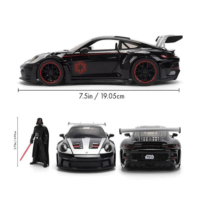 Porsche 911 GT3 RS w/ Darth Vader "Star Wars Hollywood Rides" – 1:24 Diecast by Jada