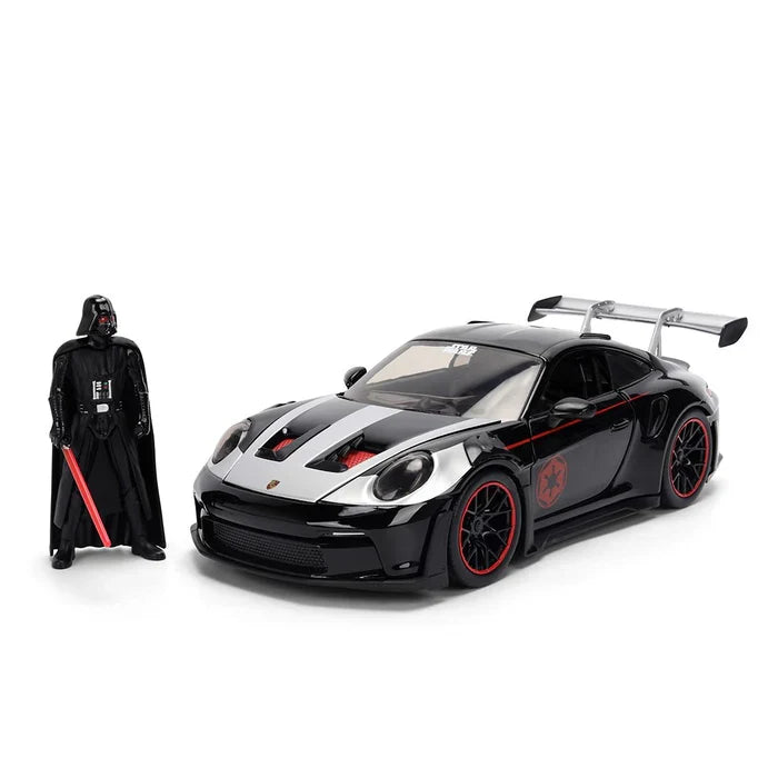 Porsche 911 GT3 RS w/ Darth Vader "Star Wars Hollywood Rides" – 1:24 Diecast by Jada