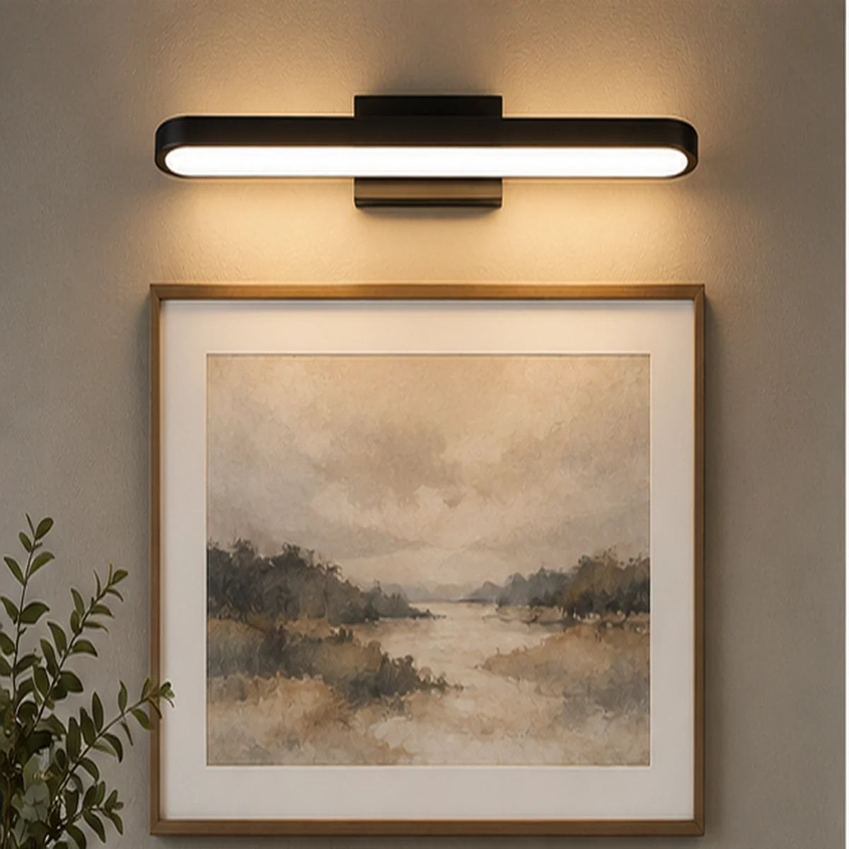 Bliss & Birch Black Rounded LED Mirror Light
