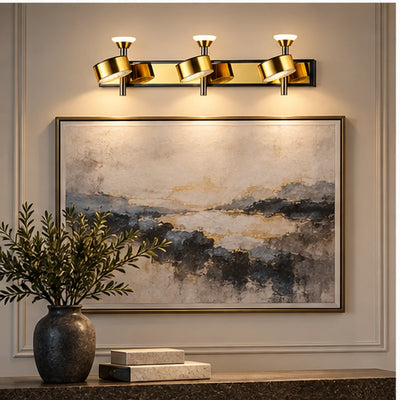 Bliss & Birch Gold Three-Head Adjustable Wall Light