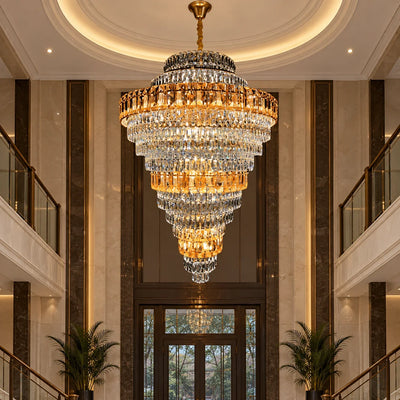 Bliss & Birch Tiered Amber Crystal Chandelier