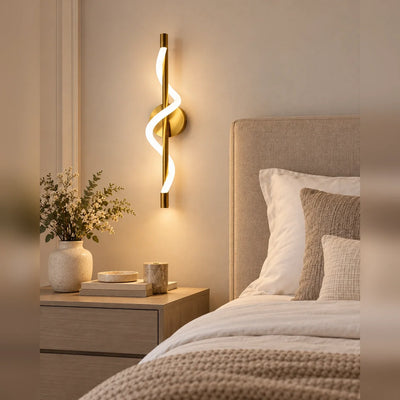 Bliss & Birch Twisted Ribbon Linear Wall Light