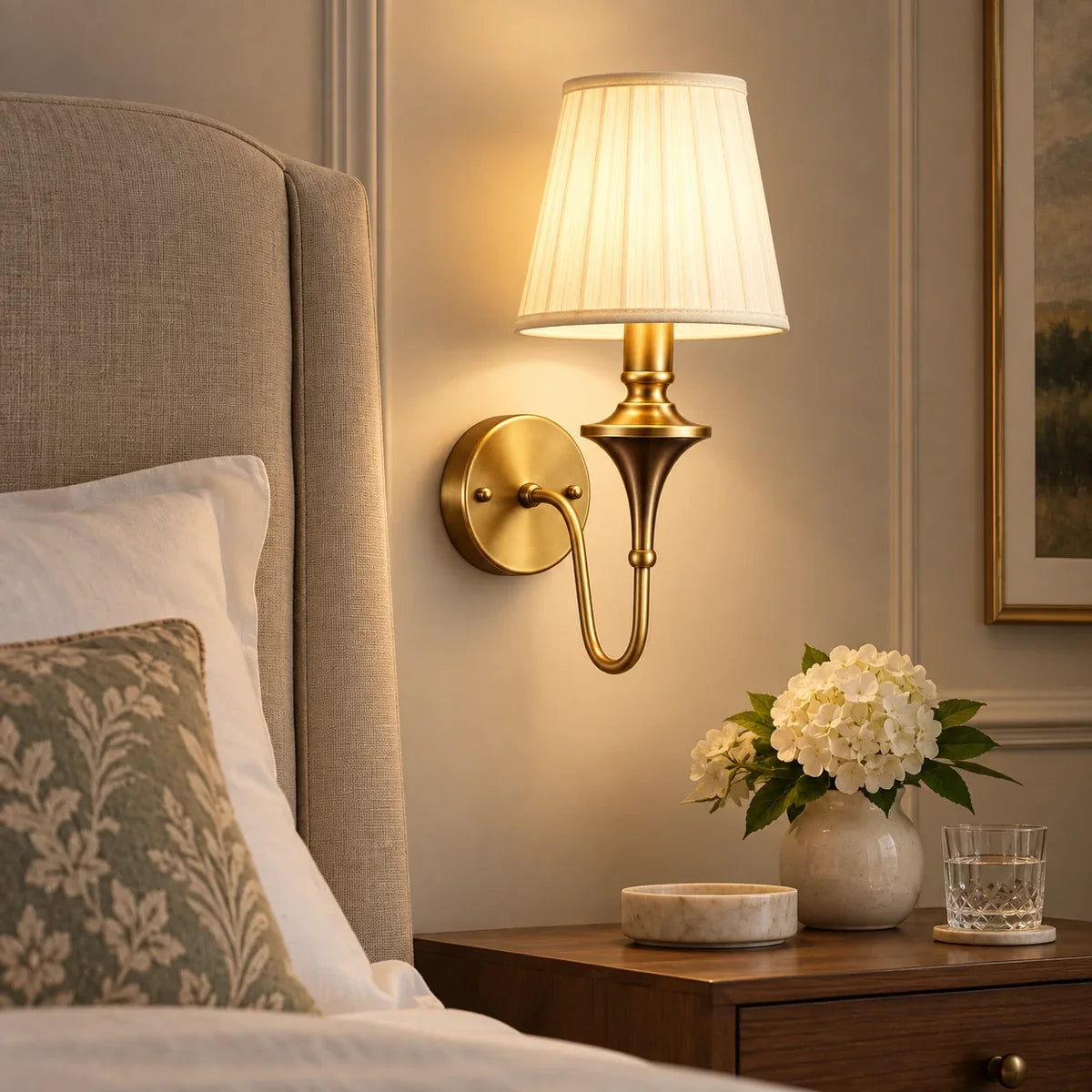 Bliss & Birch Single Arm Tapered Shade Wall Sconce