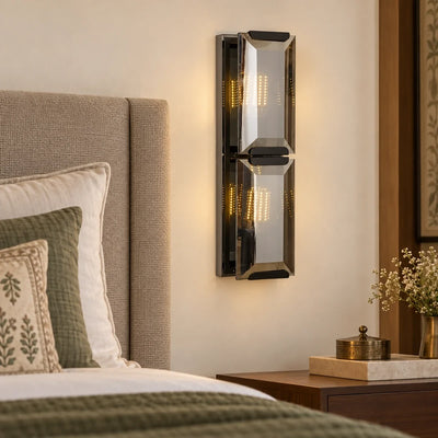 Bliss & Birch Twin-Tier Rectangular Lantern Wall Sconce