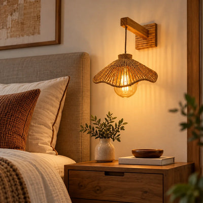 Bliss & Birch Woven Bell Wall Sconce