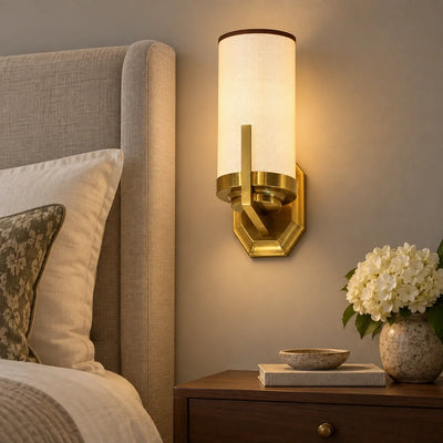 Bliss & Birch Geometric Cylinder Shade Wall Sconce