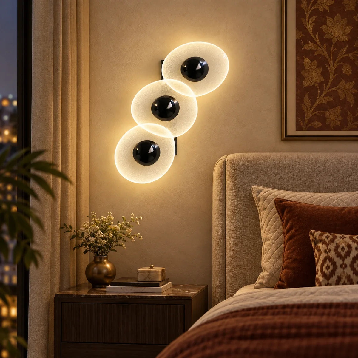 Bliss & Birch Triple Oval Illuminated Wall Art