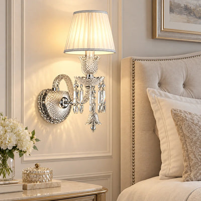 Bliss & Birch Crystal Accent Single-Shade Wall Sconce