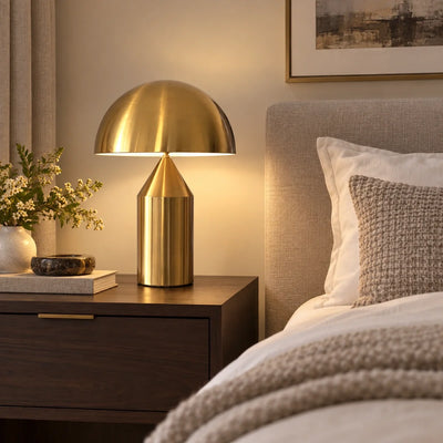Bliss & Birch Antique-Gold Dome Table Lamp