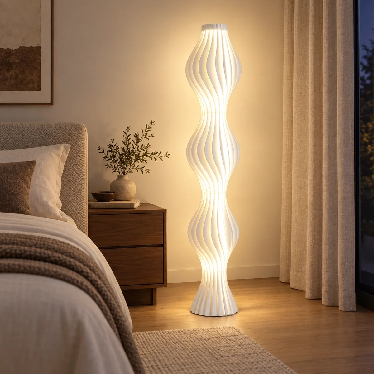 Bliss & Birch Sculptural Twist LED Floor Lamp