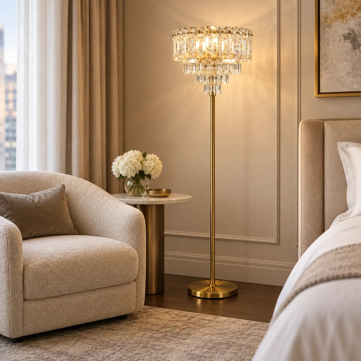 Bliss & Birch Faceted Accent LED Floor Lamp