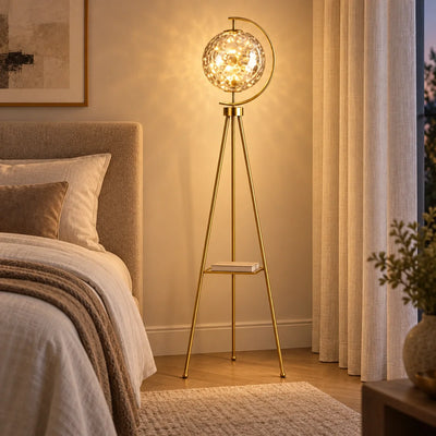 Bliss & Birch Patterned Globe Tripod Floor Lamp