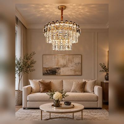Bliss & Birch Two-Tier Crystal Drop Chandelier