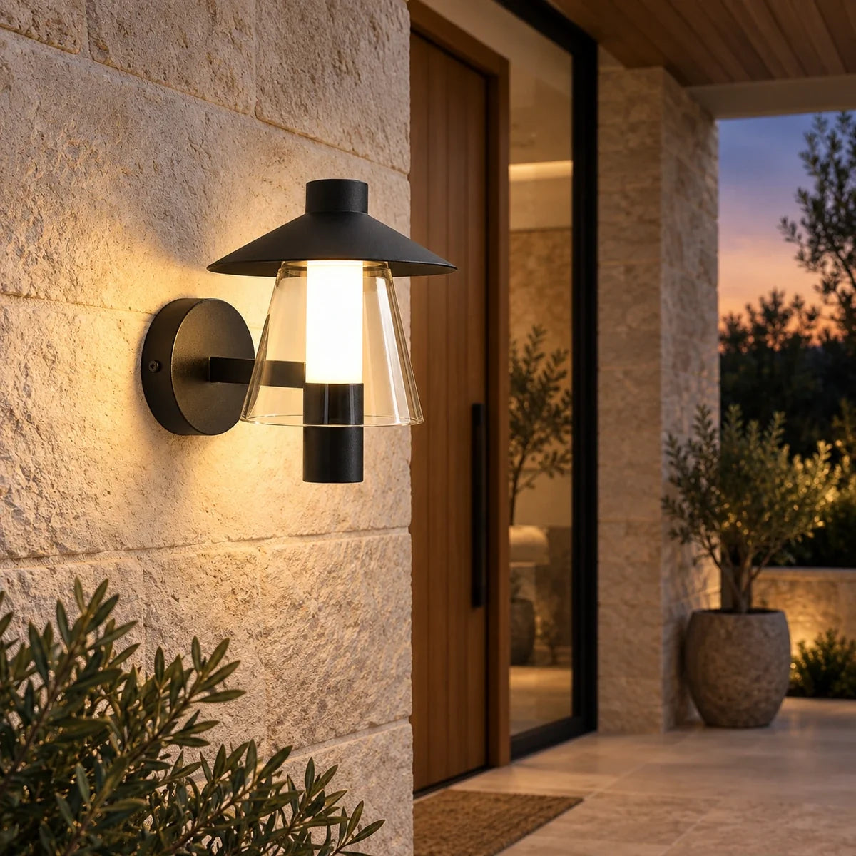 Bliss & Birch Halo Hood Outdoor Wall Light