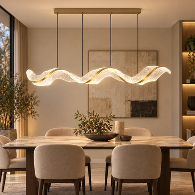 Bliss & Birch Sculptural Wave LED Chandelier