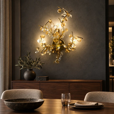 Bliss & Birch Floral Branch Wall Sculpture Light