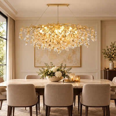 Bliss & Birch Grand Botanical Crystal Chandelier