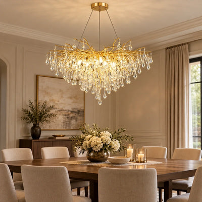 Bliss & Birch Gold Branch Crystal Chandelier