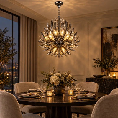Bliss & Birch Smoke Crystal Branch Chandelier