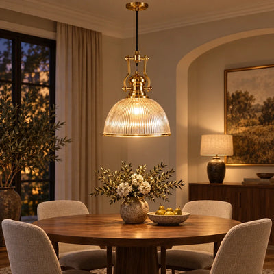 Bliss & Birch Ribbed Lantern Dome Pendant