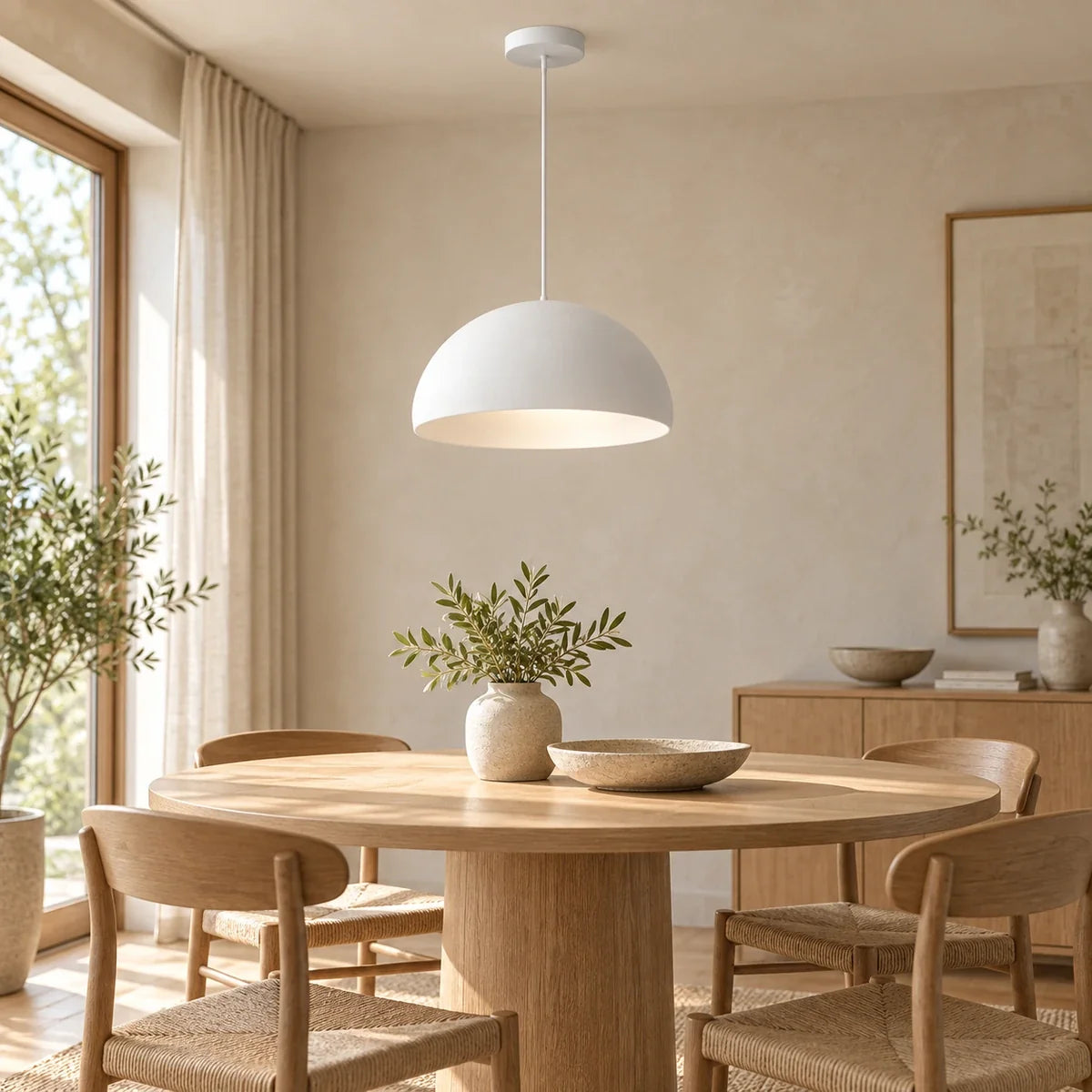 Bliss & Birch Soft Dome Pendant Light