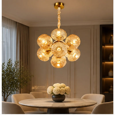 Bliss & Birch Thirteen-Globe Amber Cluster Chandelier