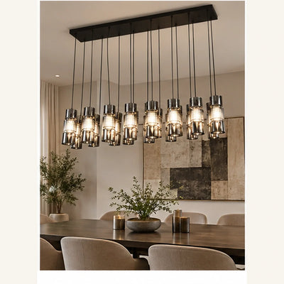 Bliss & Birch Black Smoke Sixteen-Light Cluster Pendant