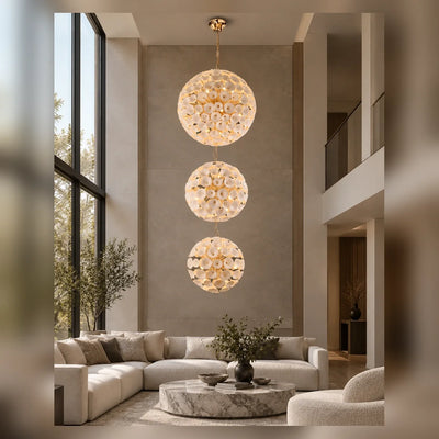 Bliss & Birch Three-Tier Ceramic Flower Chandelier
