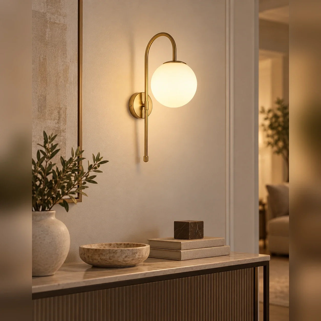 Bliss & Birch Arched Globe Wall Light