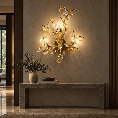 Bliss & Birch Floral Branch Wall Sculpture Light