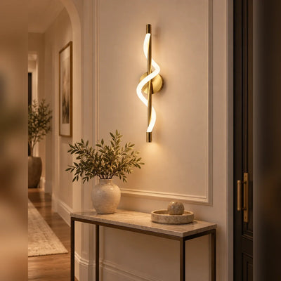 Bliss & Birch Twisted Ribbon Linear Wall Light