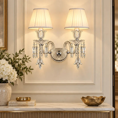Bliss & Birch Crystal Accent Double-Shade Wall Sconce
