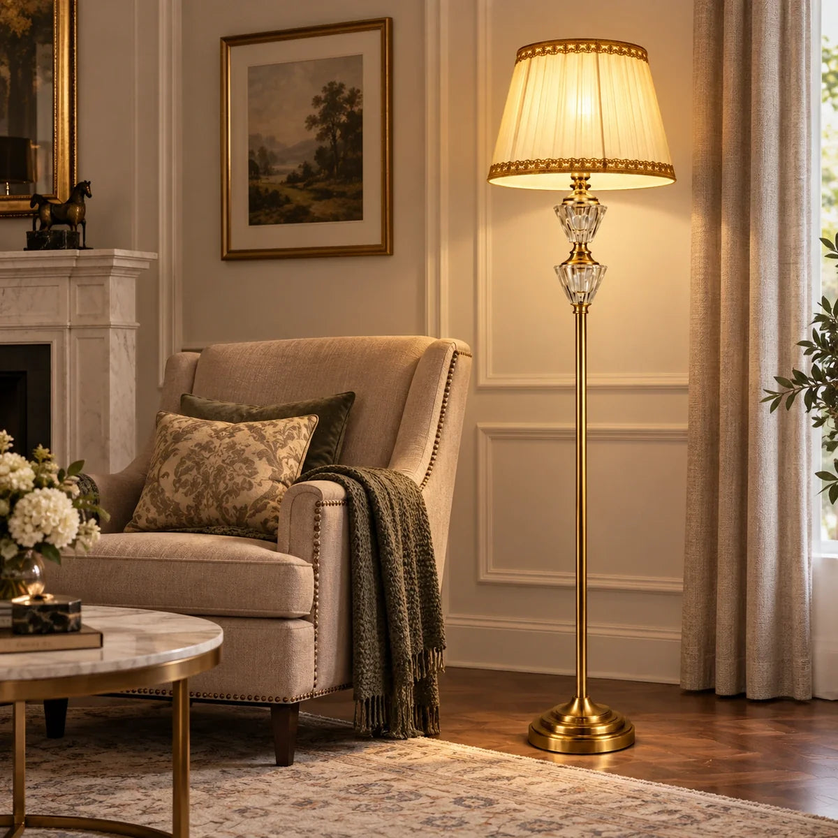 Bliss & Birch Faceted Crystal Table & Floor Lamp