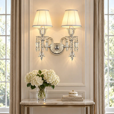 Bliss & Birch Crystal Accent Double-Shade Wall Sconce