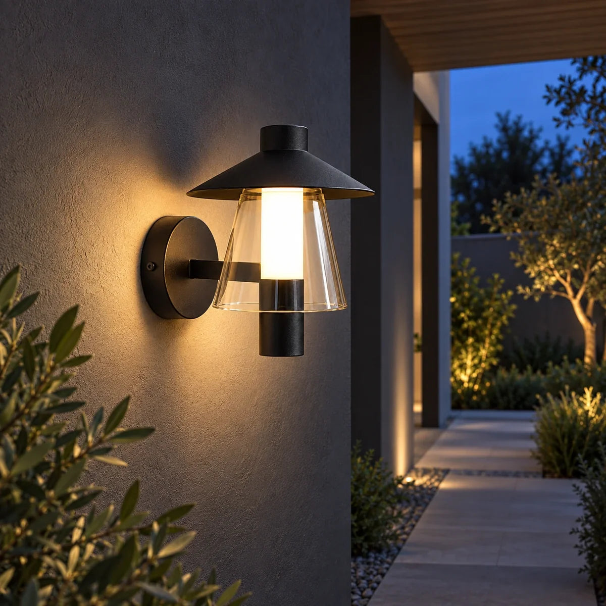 Bliss & Birch Halo Hood Outdoor Wall Light