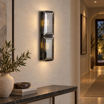 Bliss & Birch Twin-Tier Rectangular Lantern Wall Sconce