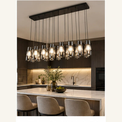 Bliss & Birch Black Smoke Sixteen-Light Cluster Pendant